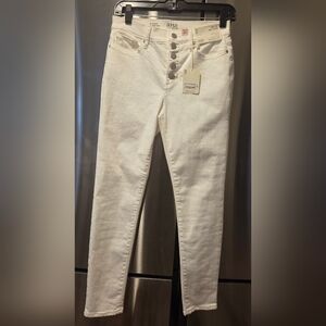 White Jeans By a.n.a - Size 2 High Rise, Skinny Ankle, Button Fly - Brand New!